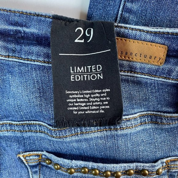 NWOT Sanctuary, blue Social Ankle Skinny Standard Rise jeans, size 8/29 - Picture 5 of 10